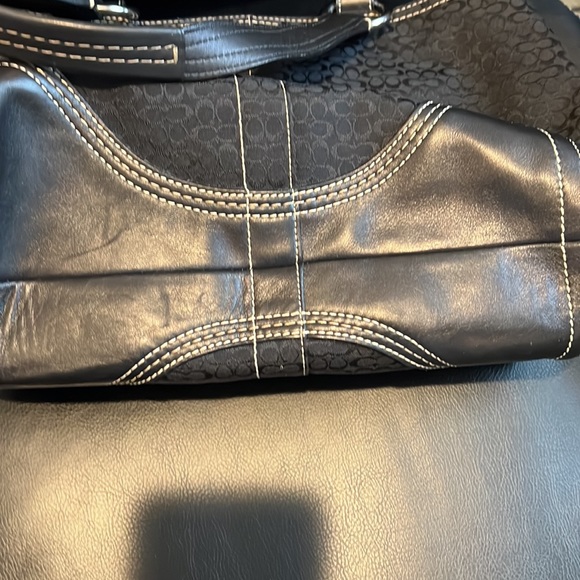 Authentic. Vintage. Leather and Black Canvas with Silver Details. - Picture 8 of 9